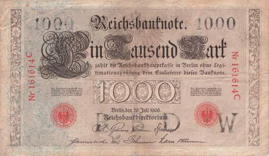 1000 Mark 1906 WC ro.26